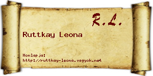 Ruttkay Leona névjegykártya